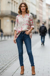 Elegant Floral Blouse for Effortless Style and Comfort 0
