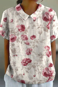 Elegant Floral Cotton Blouse for Effortless Everyday Style 4
