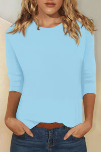 Elegant Going Out Top with 3/4 Sleeves and Soft Flowing Fabric 6