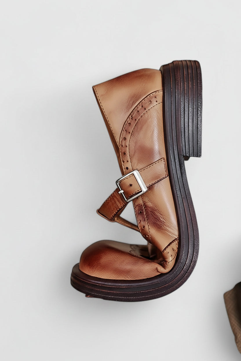 Elegant Leather T-Strap Shoes for Timeless Sophistication and Comfort 3