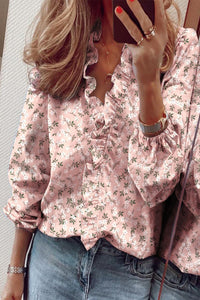 Elegant Long Sleeve Blouse with Ruffle Detail for Versatile Style 7