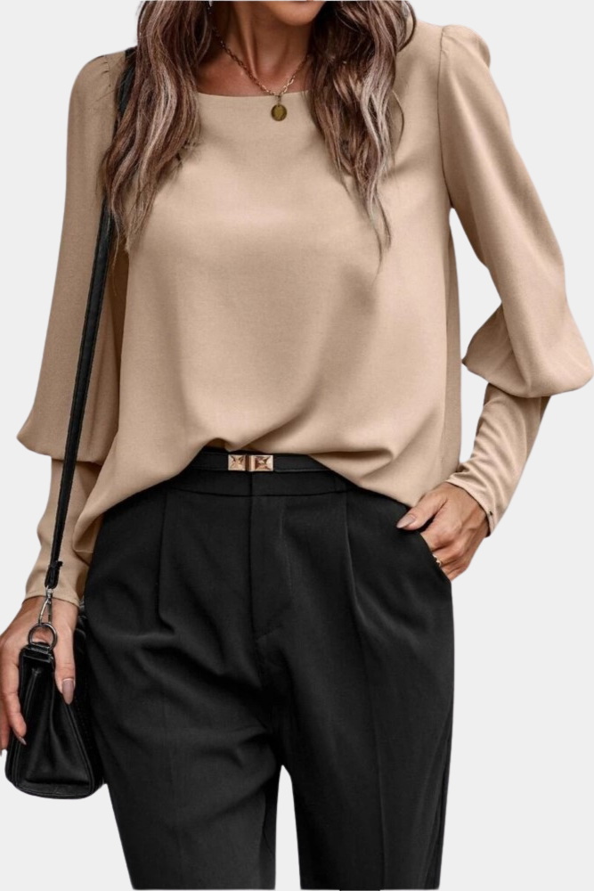 Elegant Long Sleeve Top with Statement Buttons for Versatile Style 0