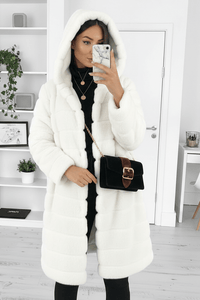 Elegant Long Spring Coat with Cozy Fabric and Practical Hood 7