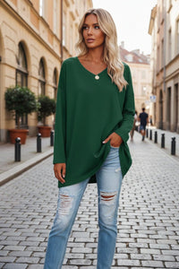 Elegant Loose-Fit Long Sleeve Top for Effortless Autumn Style 2