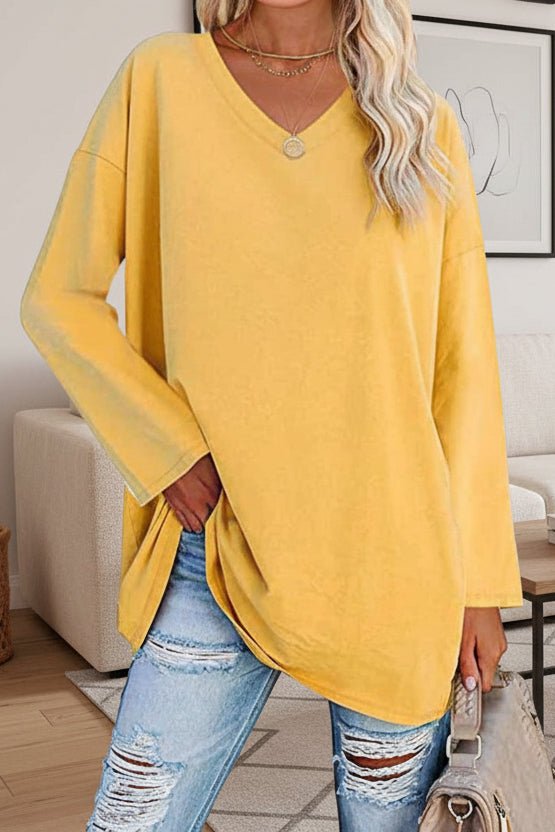 Elegant Loose-Fit Long Sleeve Top for Effortless Autumn Style 3