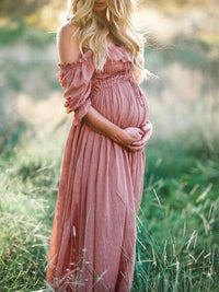 Elegant Maternity Dress - Soft Maxi Dress for Baby Showers & Photoshoots 3