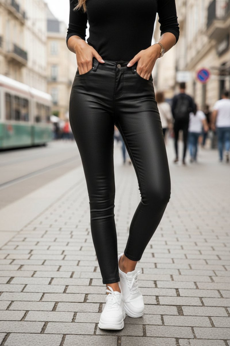 Elegant PU Leather Pants for Chic Autumn Style and Comfort 0
