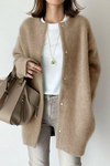 Elegant Relaxed Fit Knit Cardigan for Cozy Spring Style 0