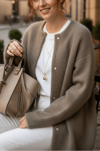 Elegant Relaxed Fit Knit Cardigan for Cozy Spring Style 5