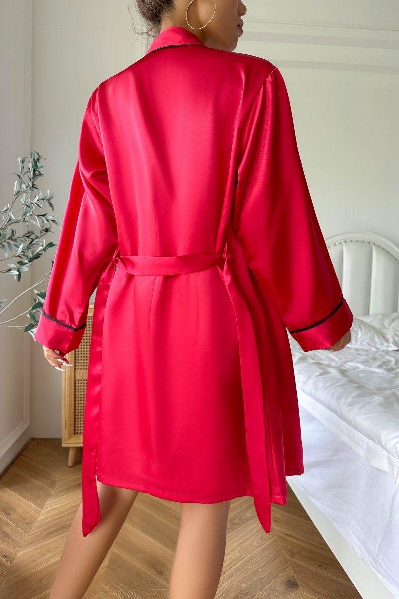 Elegant Satin Pajama Set with V-Neck Top and Relaxed Shorts for Ultimate Comfort 3