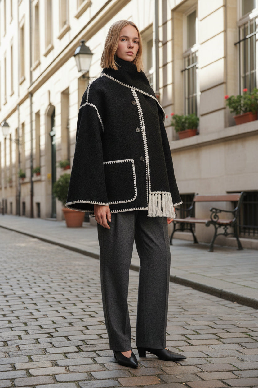 Elegant Scarf Jacket for Cozy Warmth and Timeless Style 0