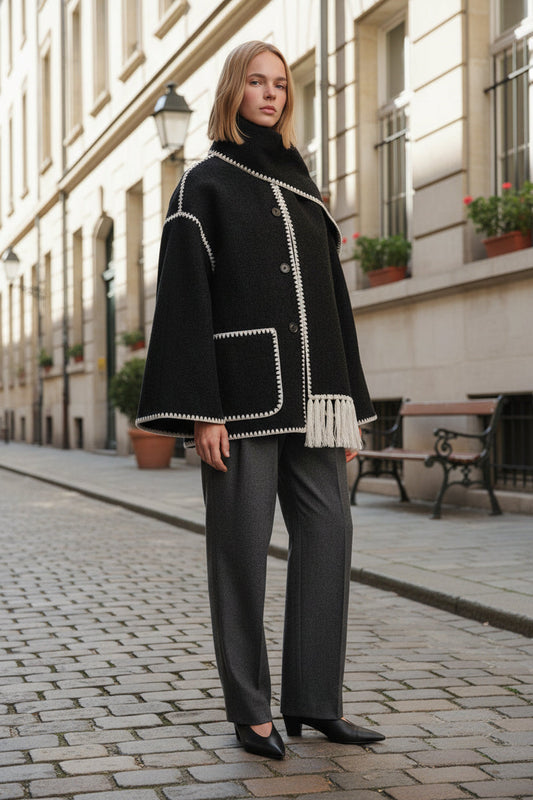 Elegant Scarf Jacket for Cozy Warmth and Timeless Style 0