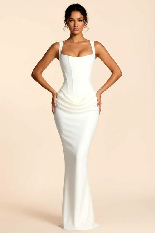 Elegant Sculpted Midi Dress - Tailored Formal Dress for Wedding Guests 0
