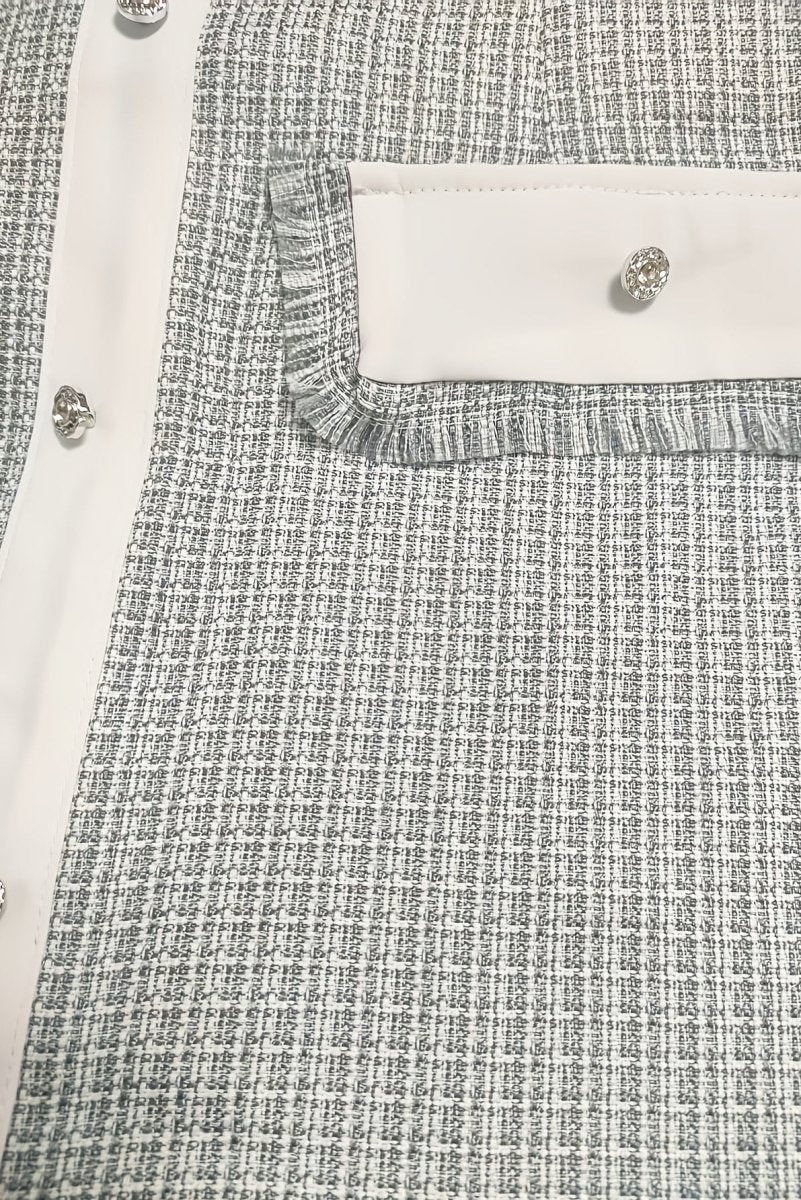 Elegant Short-Sleeve Shirt and Skirt Set for Effortless Spring Style 2