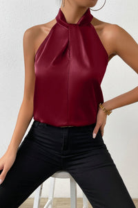 Elegant Silk Blouse with Knot Neck Detail for Effortless Style 8