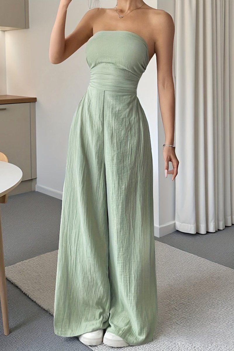 Elegant Strapless Jumpsuit for Stylish Summer Commuting 1