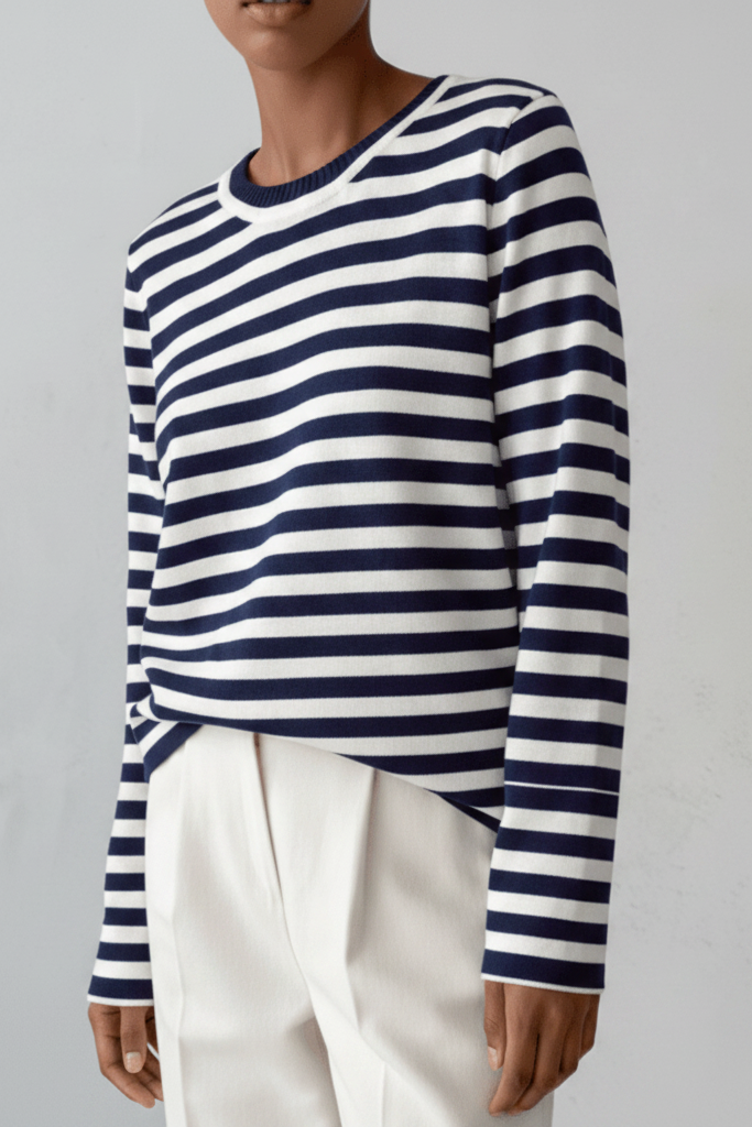 Elegant Striped T-Shirt in Silky Soft Fabric for Versatile Styling 10