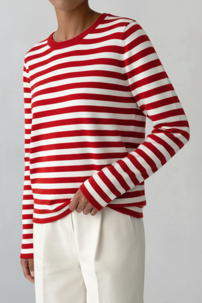Elegant Striped T-Shirt in Silky Soft Fabric for Versatile Styling 12
