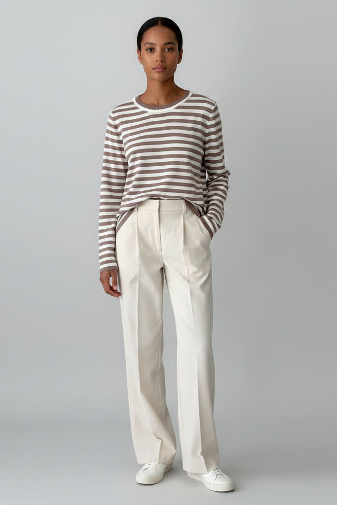 Elegant Striped T-Shirt in Silky Soft Fabric for Versatile Styling 7