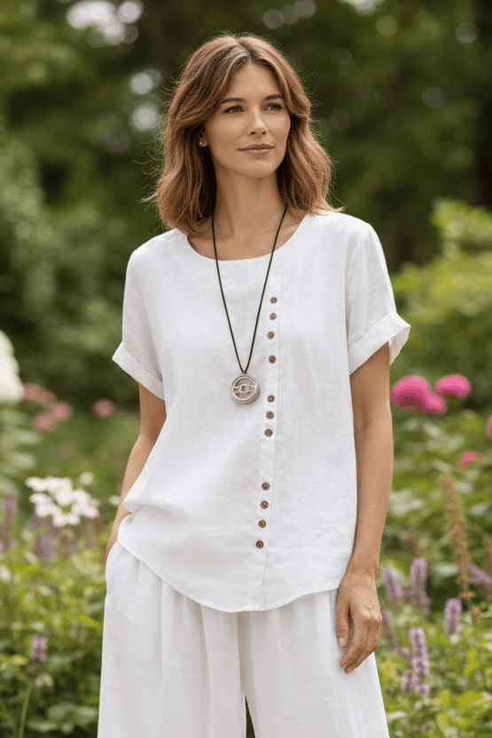 Elegant Summer T-Shirt for Breathable Comfort and Style 0