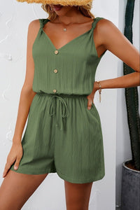 Elegant V-Neck Jumpsuit in Lightweight Linen for Effortless Summer Style 8