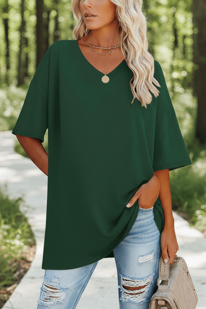 Elegant V-Neck T-Shirt for Effortless Style and All-Day Comfort 2