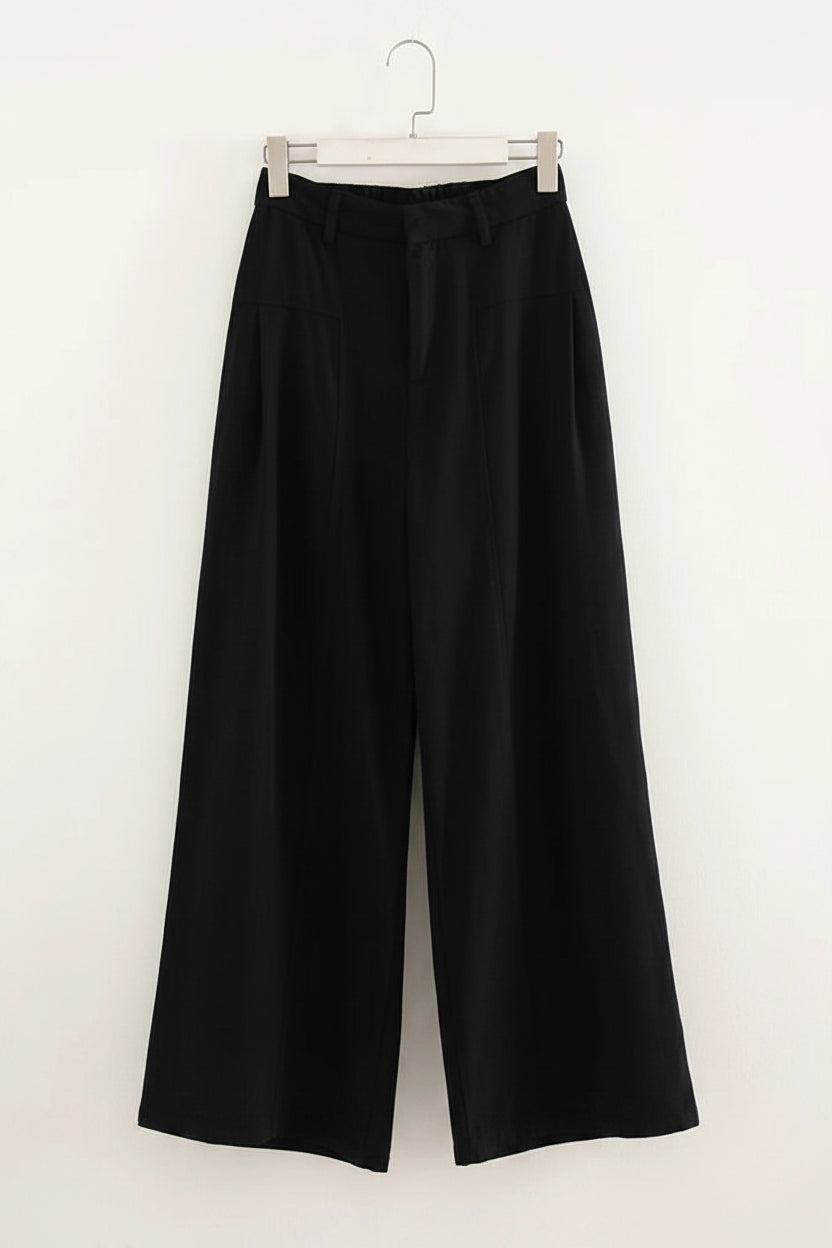 Elegant White Linen Wide Leg Pants for Women - High Waist Palazzo Trousers 7