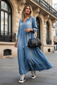 Elegant White Maxi Dress with Long Sleeves for Timeless Style and Comfort 1