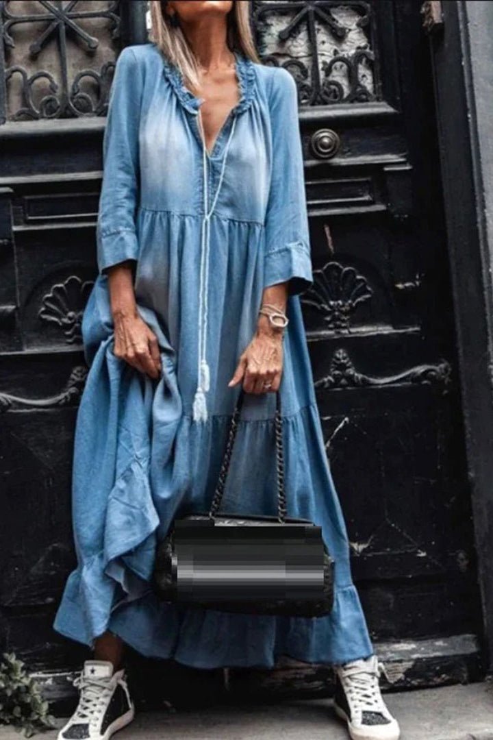 Elegant White Maxi Dress with Long Sleeves for Timeless Style and Comfort 3