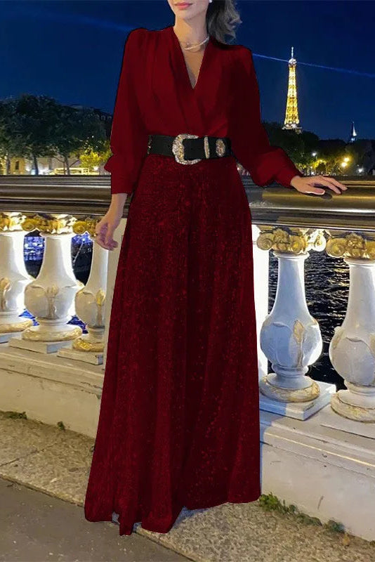 Elegant Wide-Leg Jumpsuit with Slim Waist for Versatile Style 3