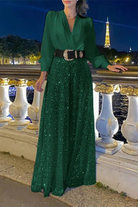 Elegant Wide-Leg Jumpsuit with Slim Waist for Versatile Style 6