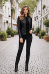 Elegant Zippered Biker Jacket for Timeless Style and Comfort 1