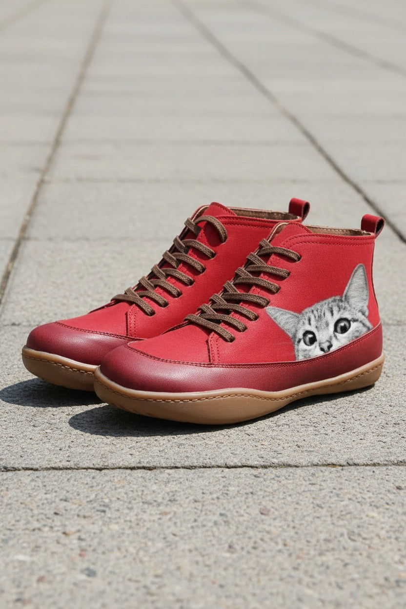 Cat Lover Ankle Boots