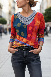 Essential V-Neck Top in Comfortable Cotton Blend for Versatile Everyday Style 0