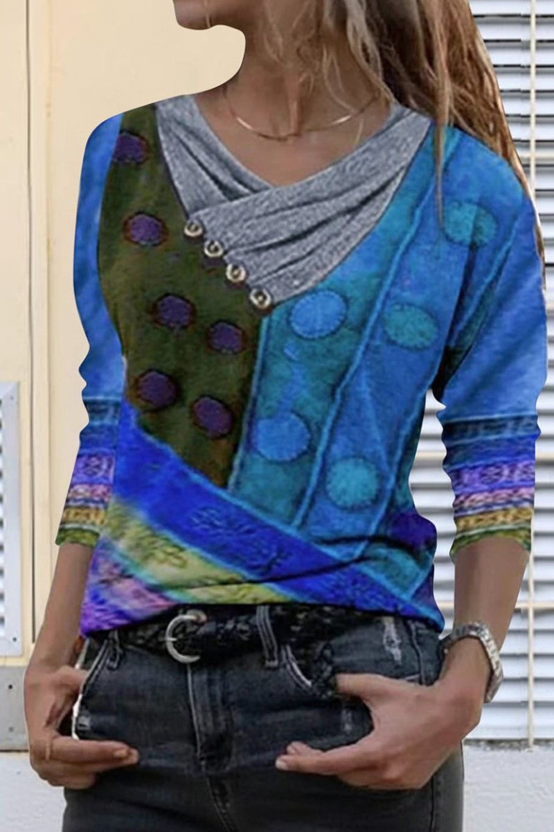 Essential V-Neck Top in Comfortable Cotton Blend for Versatile Everyday Style 2
