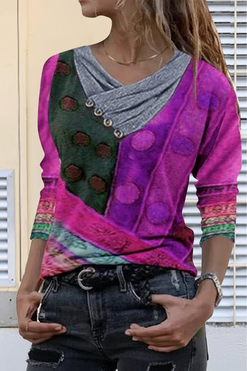 Essential V-Neck Top in Comfortable Cotton Blend for Versatile Everyday Style 3