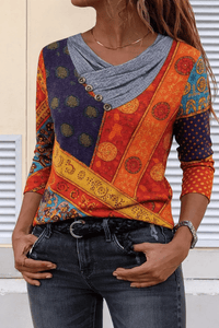 Essential V-Neck Top in Comfortable Cotton Blend for Versatile Everyday Style 5