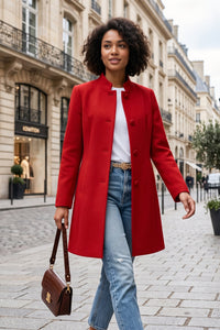 Elegant Open Front Tailored Longline Blazer