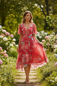 Flattering V-Neck Maxi Dress for Effortless Elegance 3