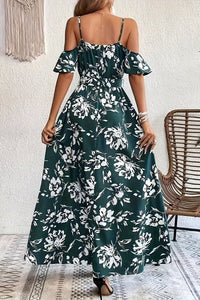Floral Cold Shoulder Maxi Dress for Effortless Elegance 5