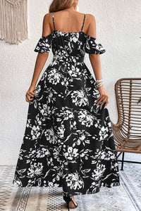 Floral Cold Shoulder Maxi Dress for Effortless Elegance 6