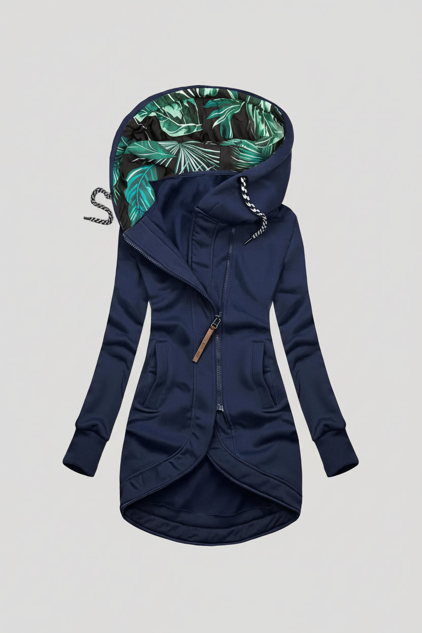 Floral Print Spring Jacket for Elegant Cold-Weather Style 0