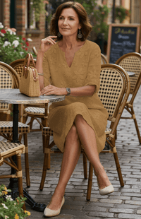 Floral Summer Dress with V-Neck Elegance and Comfort 6