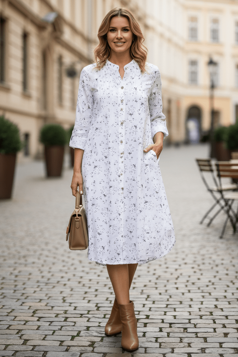 Floral Summer Shirt in Soft Breathable Fabric for Effortless Style 0