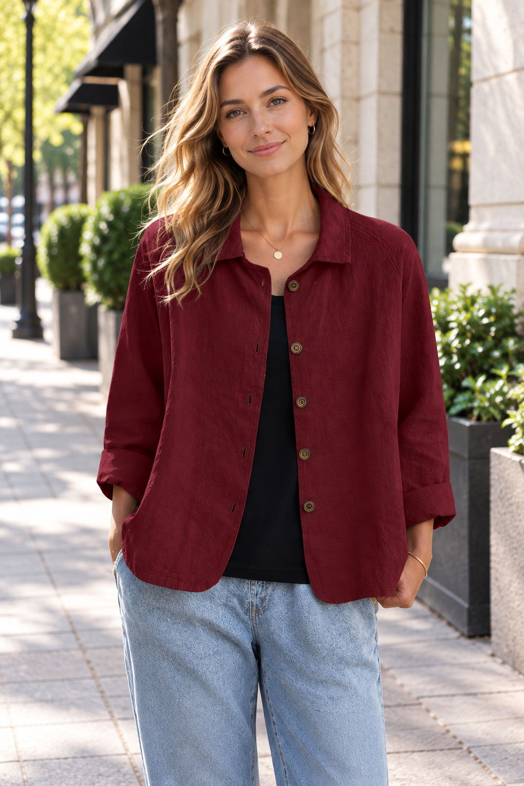 Women's Button-Up Cardigan Jacket