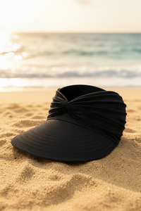 Ruched Wide Brim Sun Visor With UPF 50+