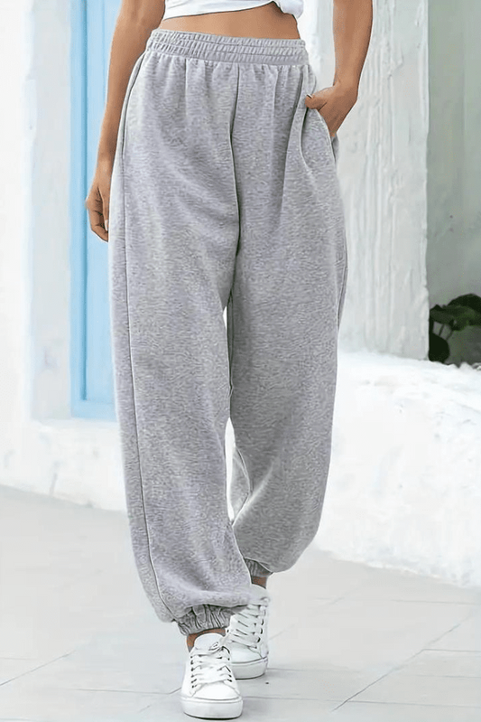 High-Rise Joggers for Effortless Comfort and Style in Soft, Flexible Fabric 0