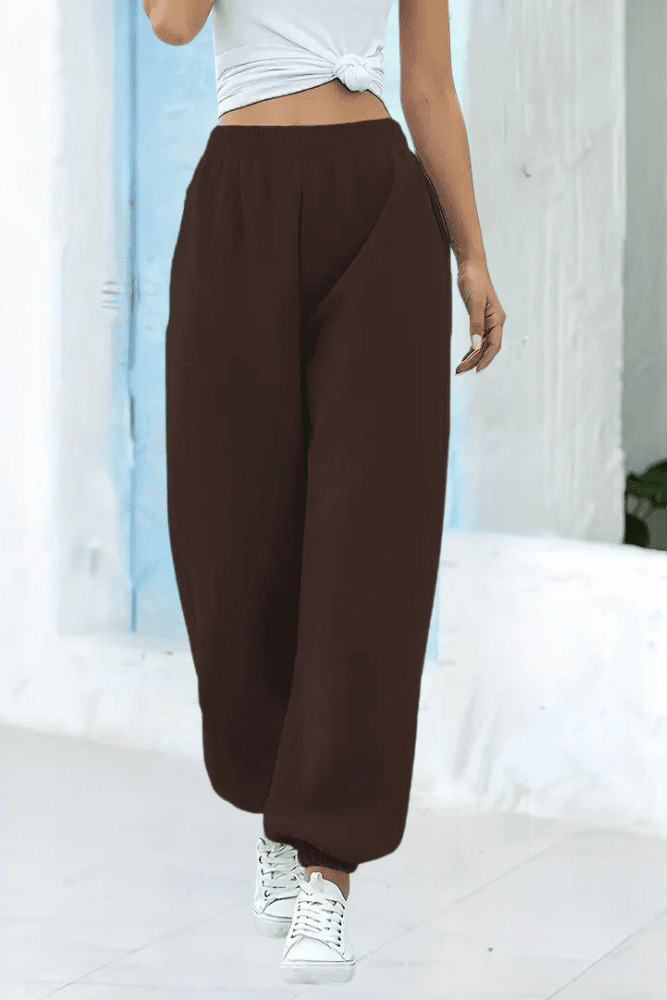 High-Rise Joggers for Effortless Comfort and Style in Soft, Flexible Fabric 11