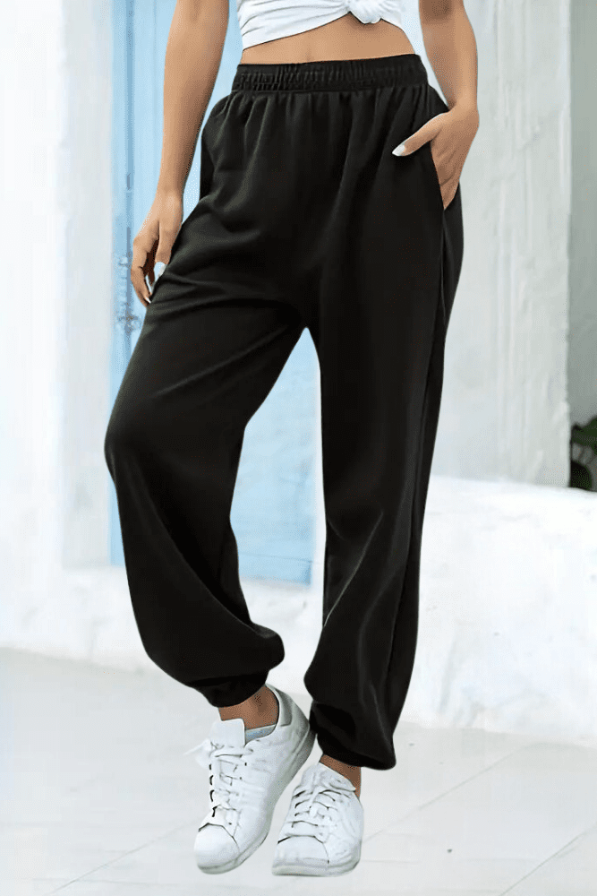 High-Rise Joggers for Effortless Comfort and Style in Soft, Flexible Fabric 12