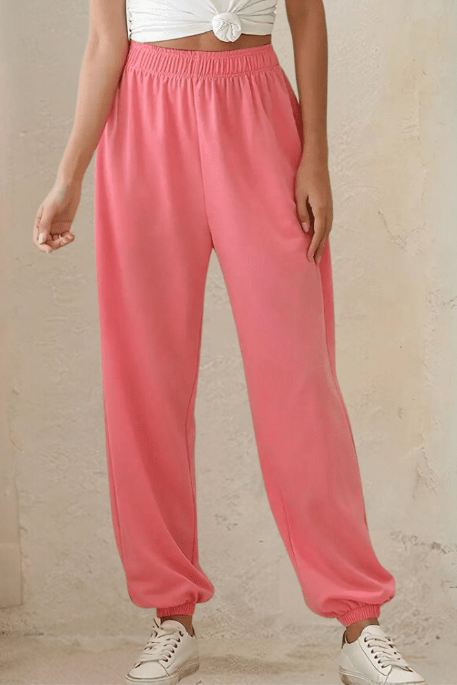 High-Rise Joggers for Effortless Comfort and Style in Soft, Flexible Fabric 6
